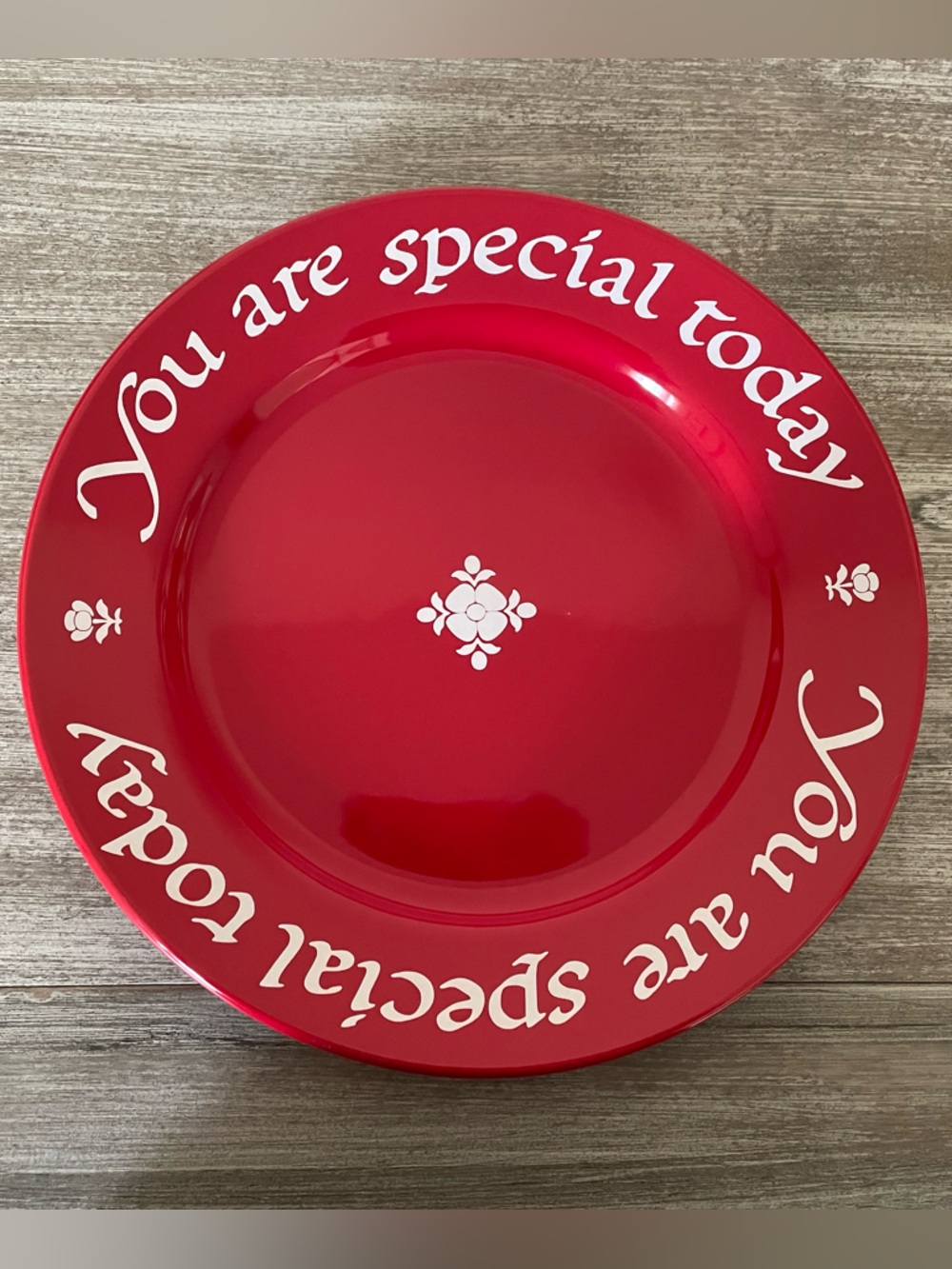 Waechtersbach Germany Red 'You Are Special Today'  Plate